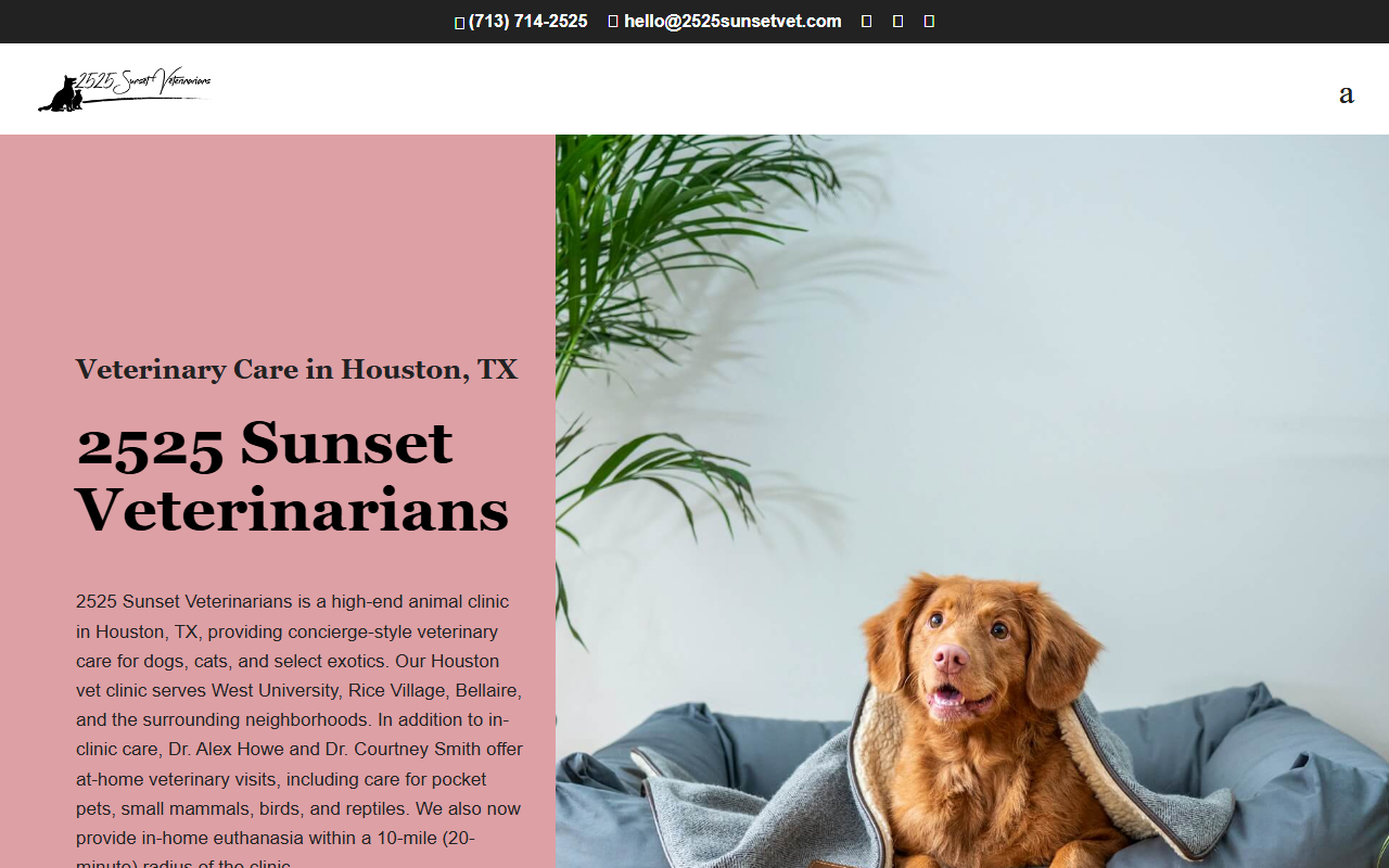 2525sunsetvet.com screenshot