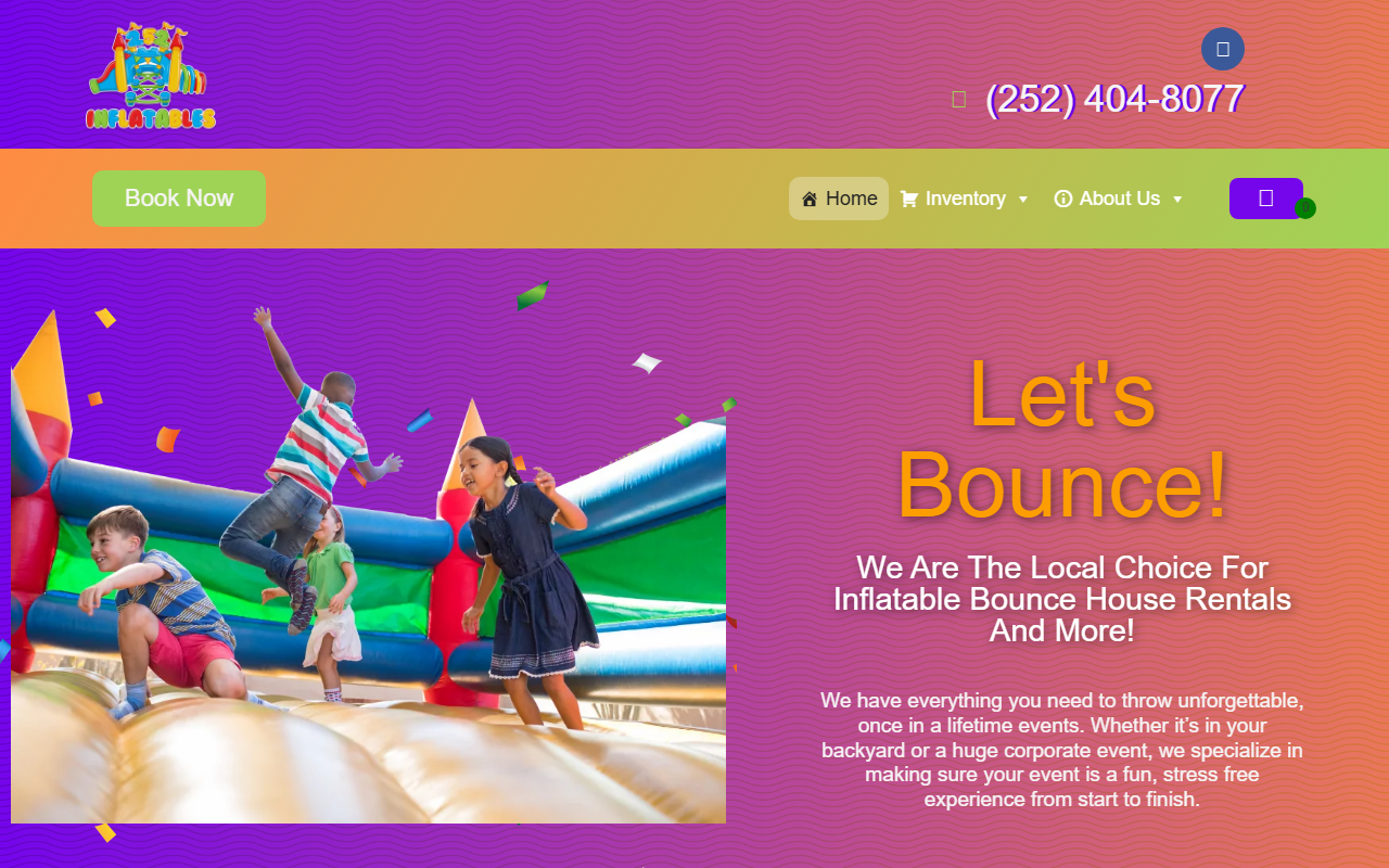 252inflatables.com screenshot