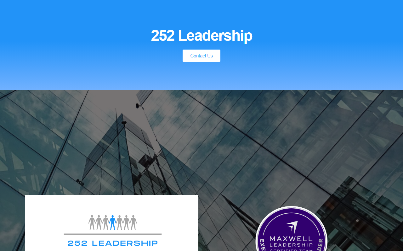 252leadership.com screenshot