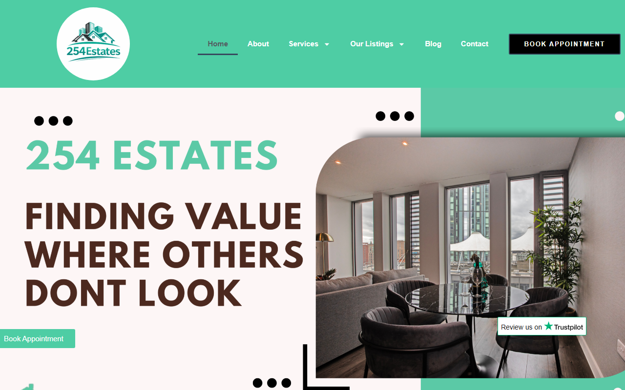 254estates.com screenshot