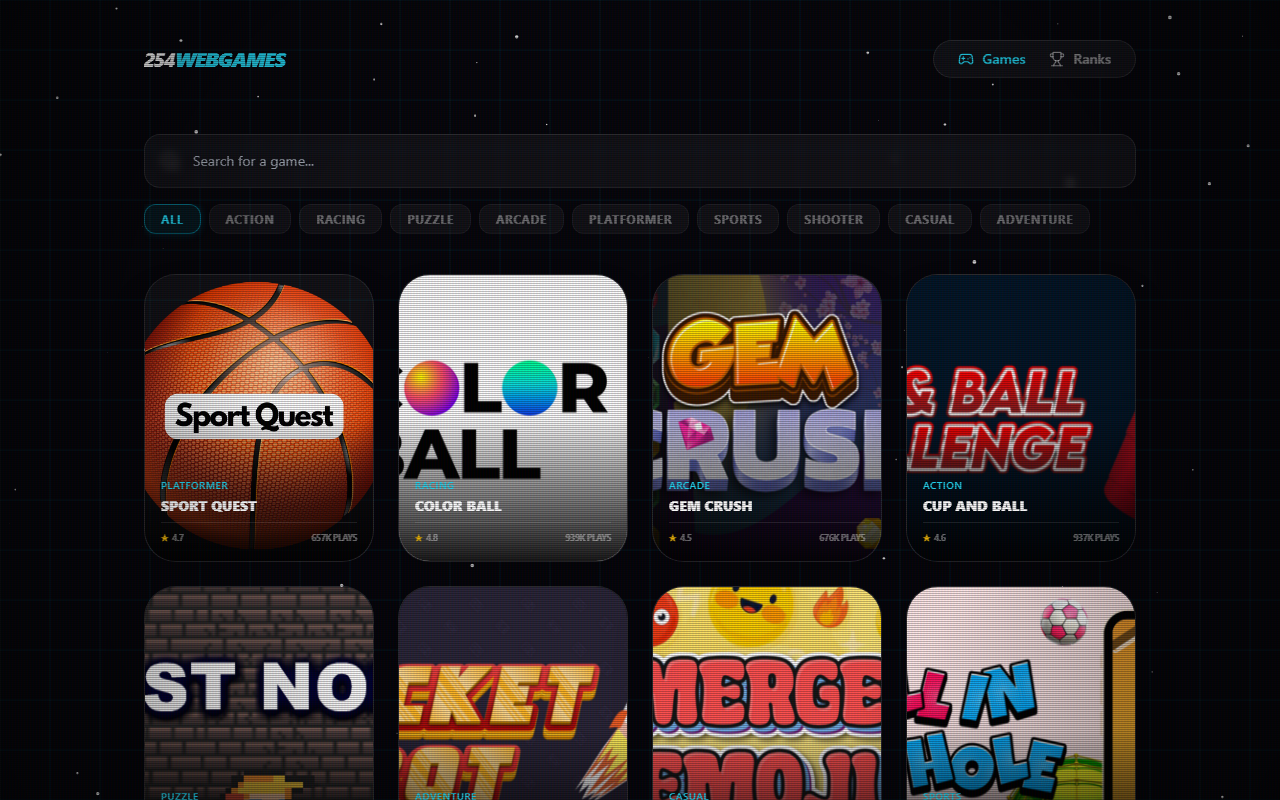 254webgames.com screenshot