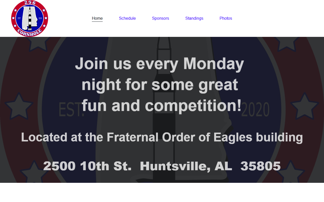 256cornhole.com screenshot