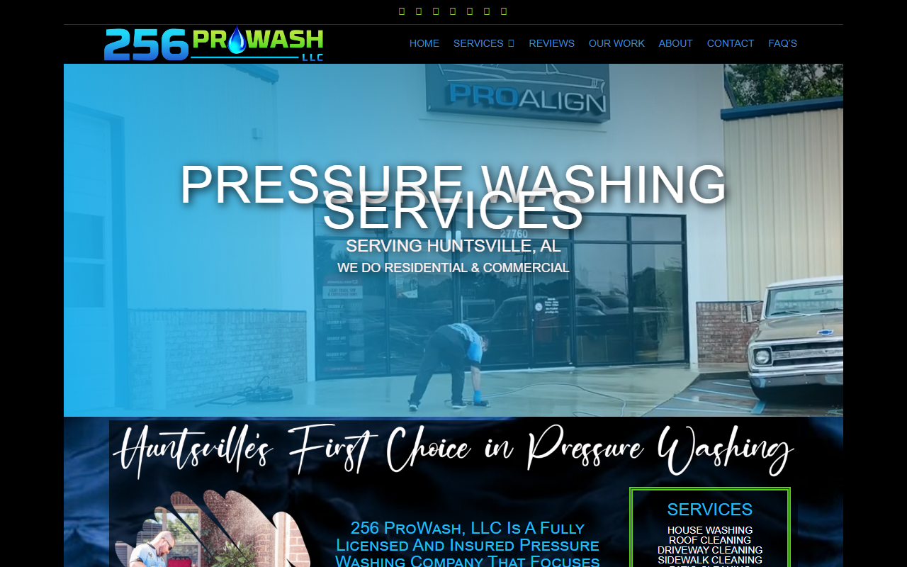 256prowash.com screenshot