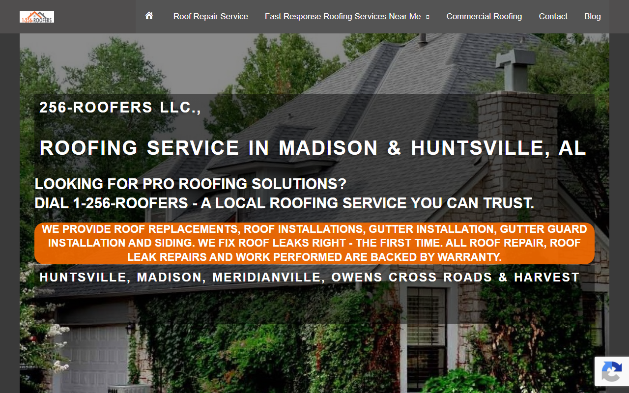 256roofers.com screenshot