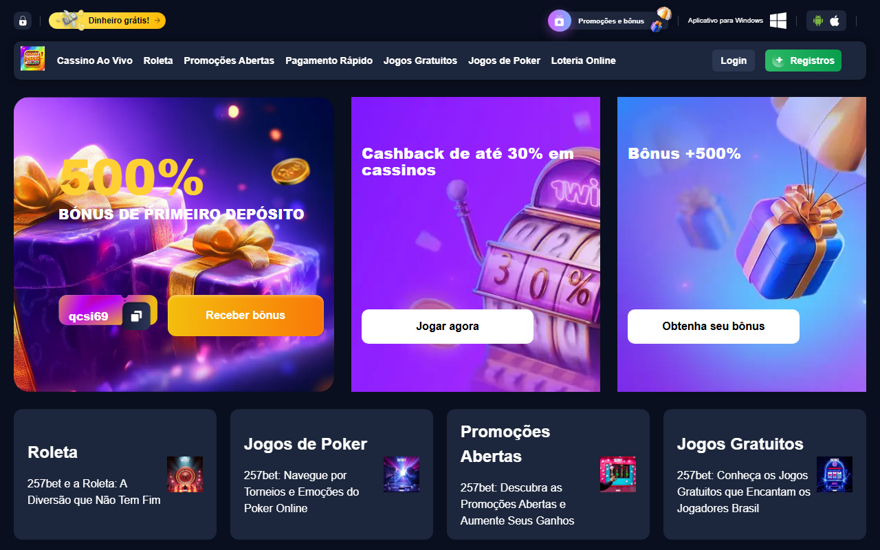 257bet-login.com screenshot