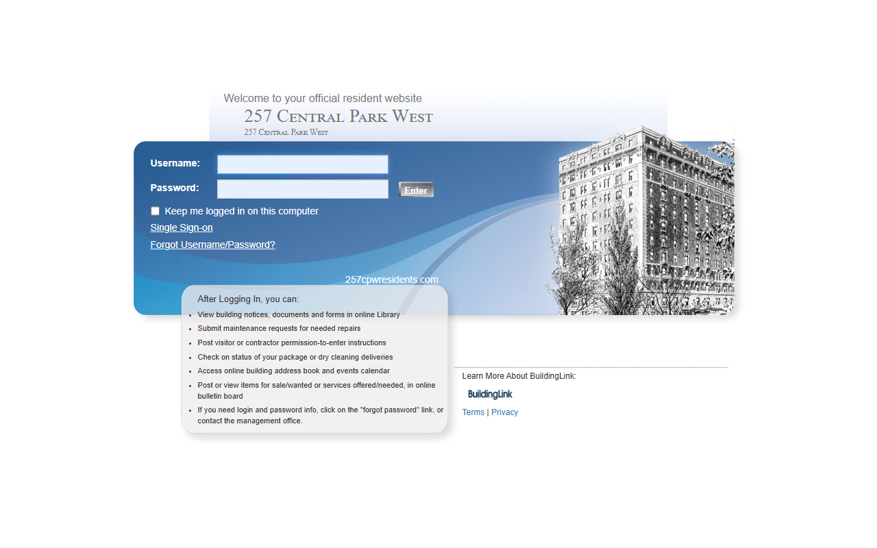 257cpwresidents.com screenshot