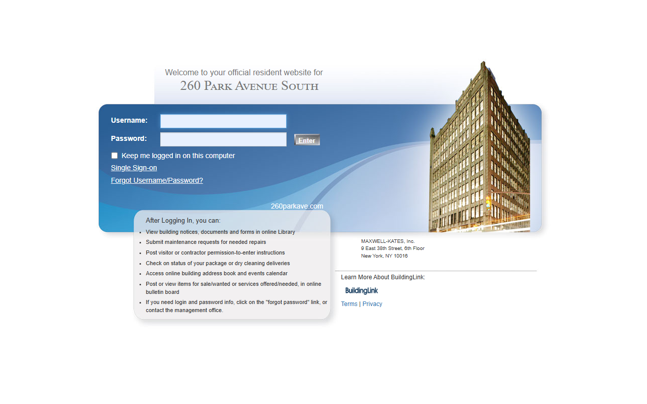 260parkave.com screenshot