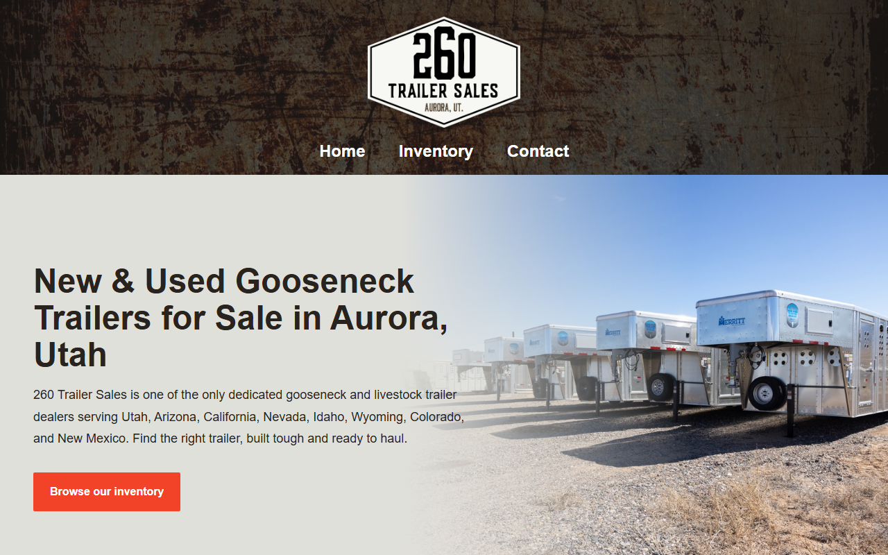 260trailersales.com screenshot