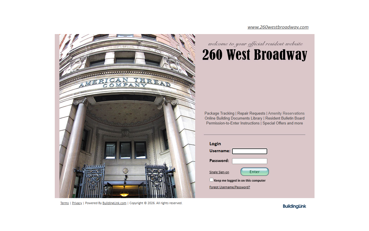 260westbroadway.com screenshot