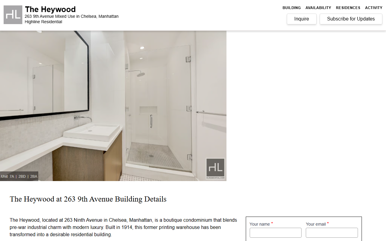 263ninthavenue.com screenshot