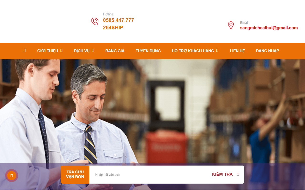 264shipnhanhhn.com screenshot