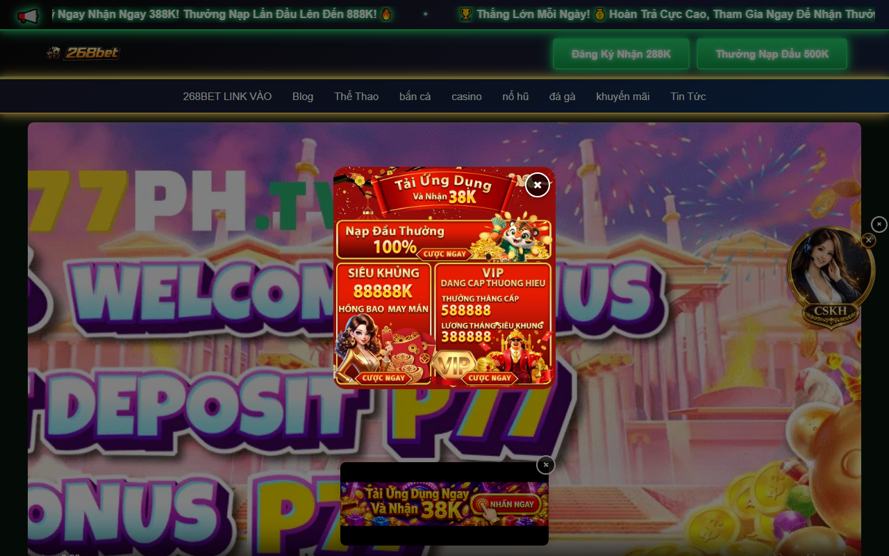 268betlinkvip.com screenshot