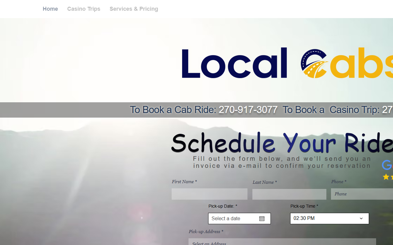 270localcab.com screenshot