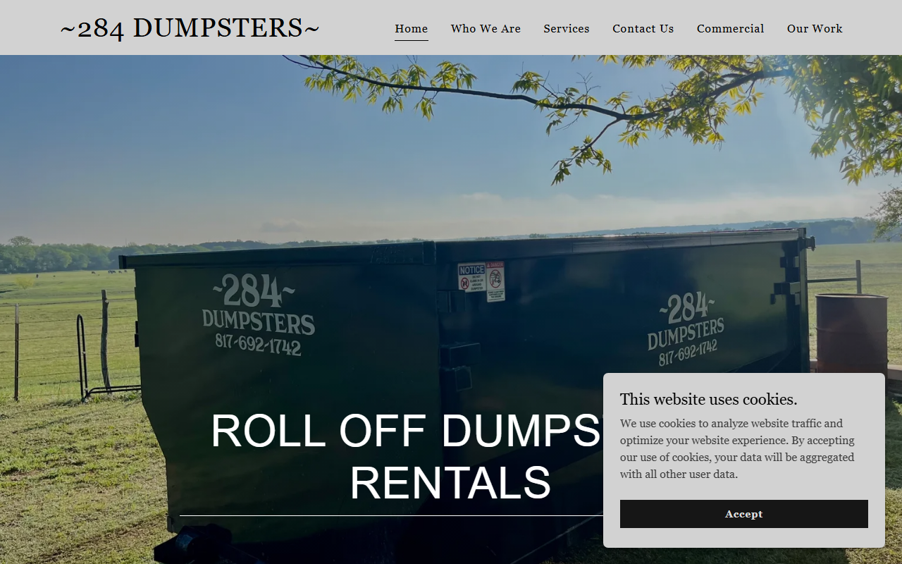 284dumpsters.com screenshot