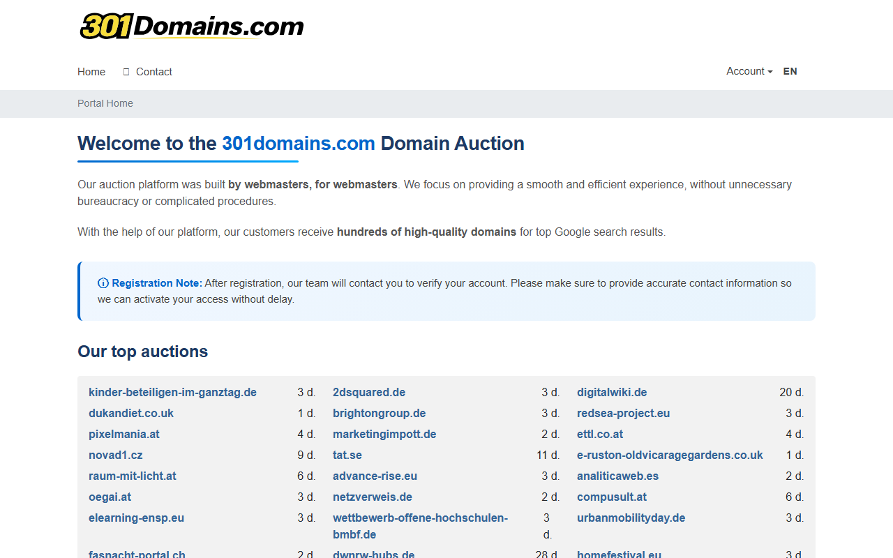 301domains.com screenshot