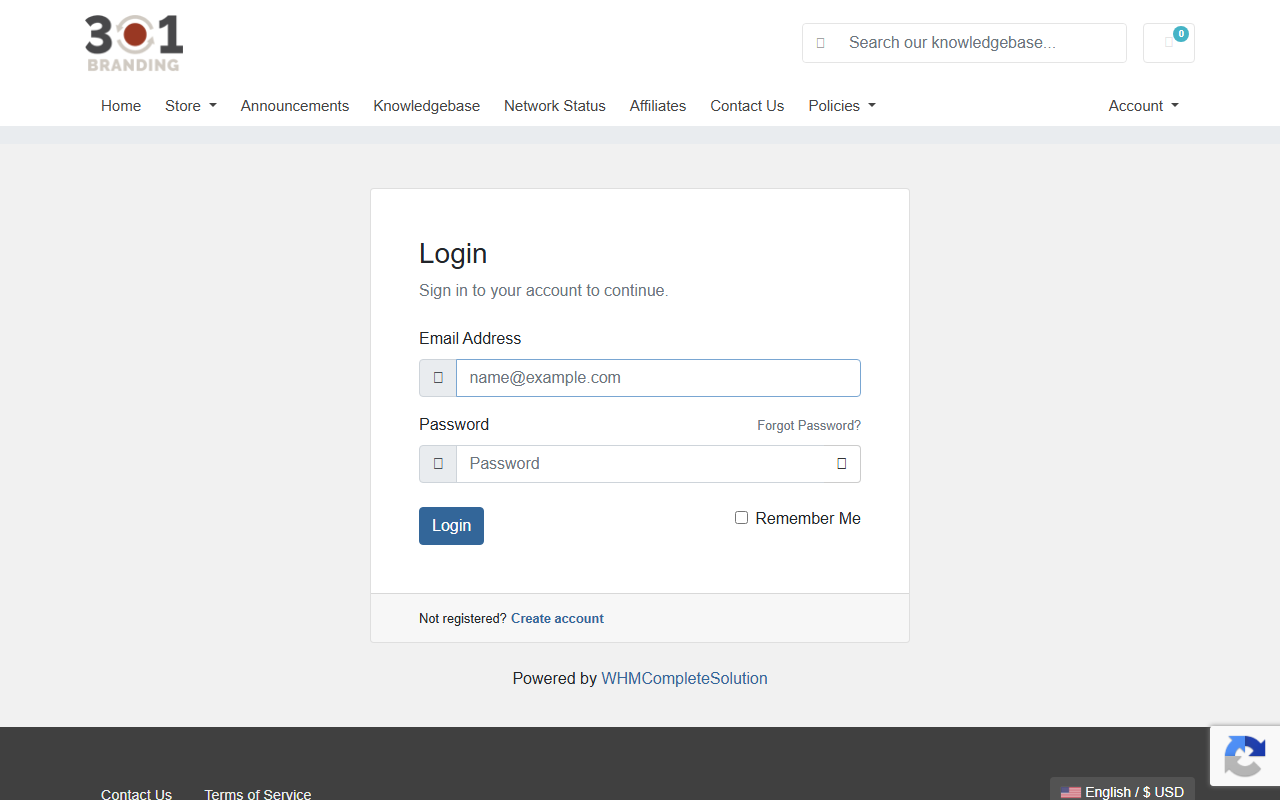 301hosting.com screenshot