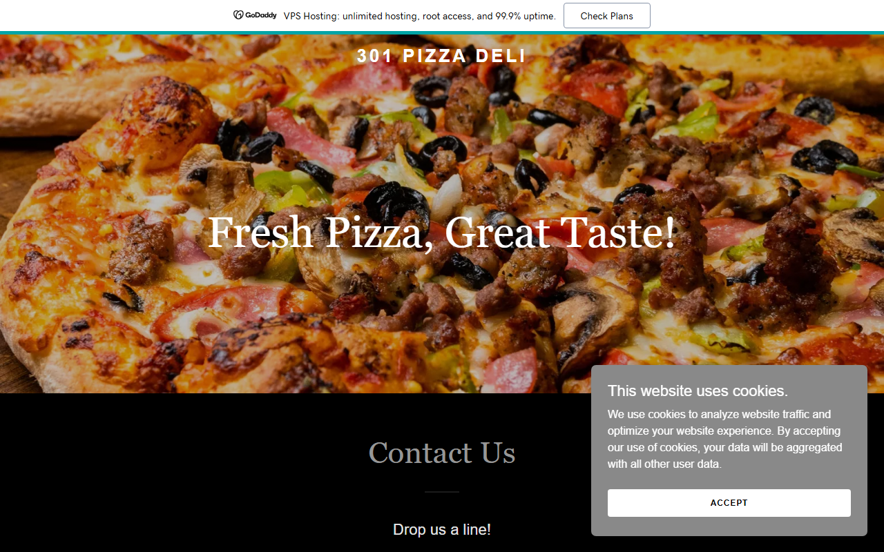 301pizzadeli.com screenshot
