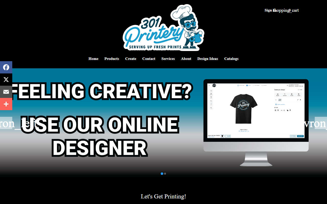 301printery.com screenshot