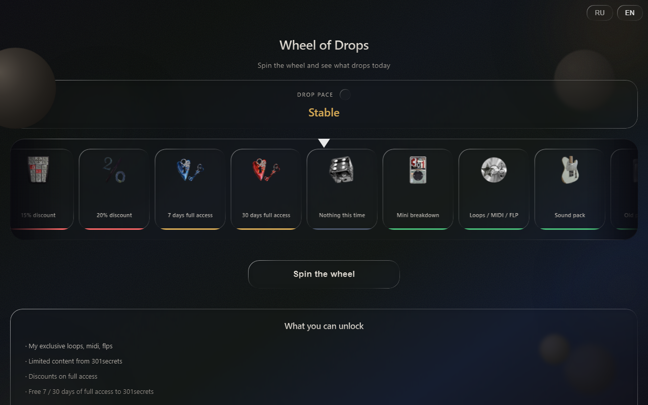 301secrets.com screenshot