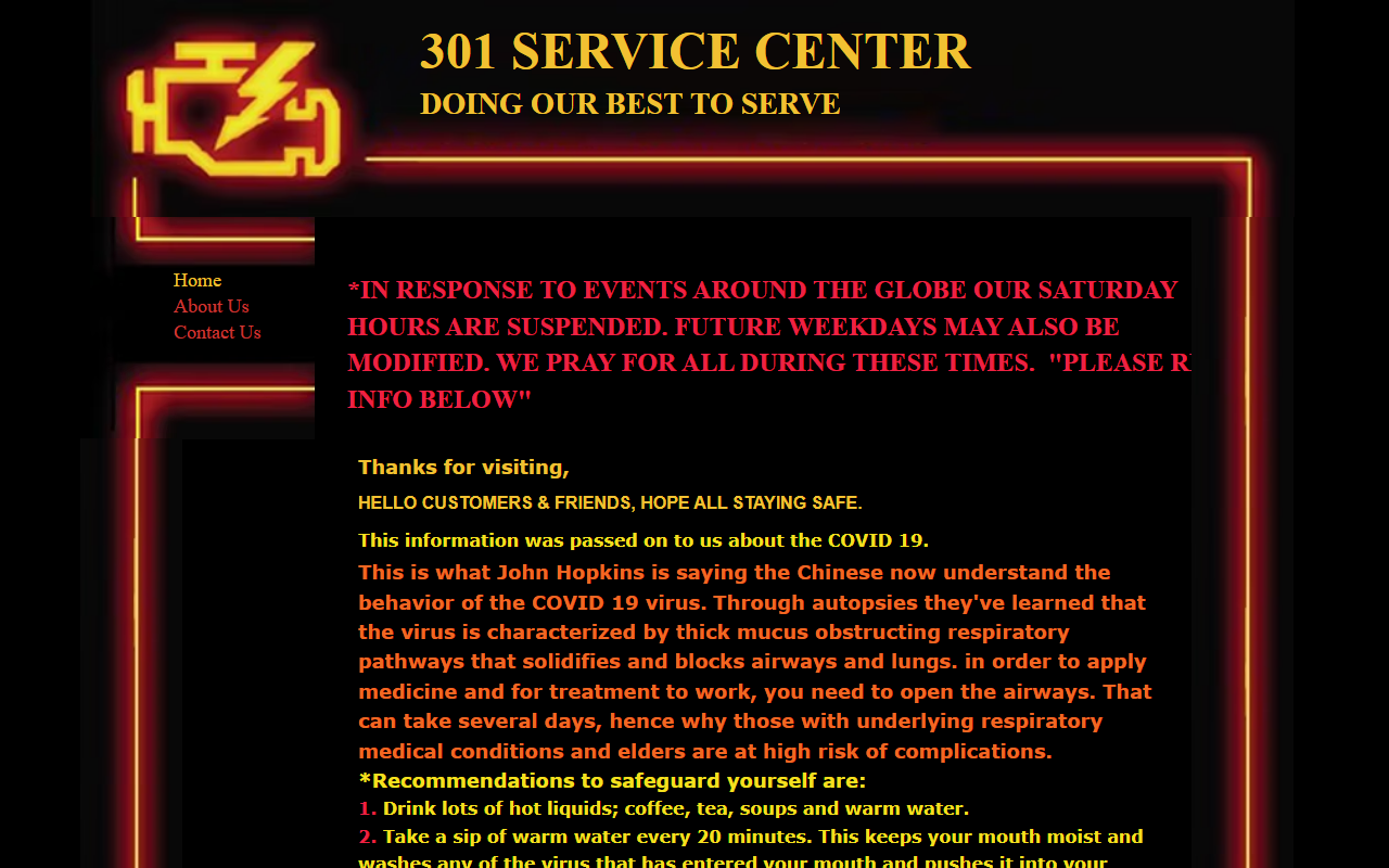 301servicecenter.com screenshot