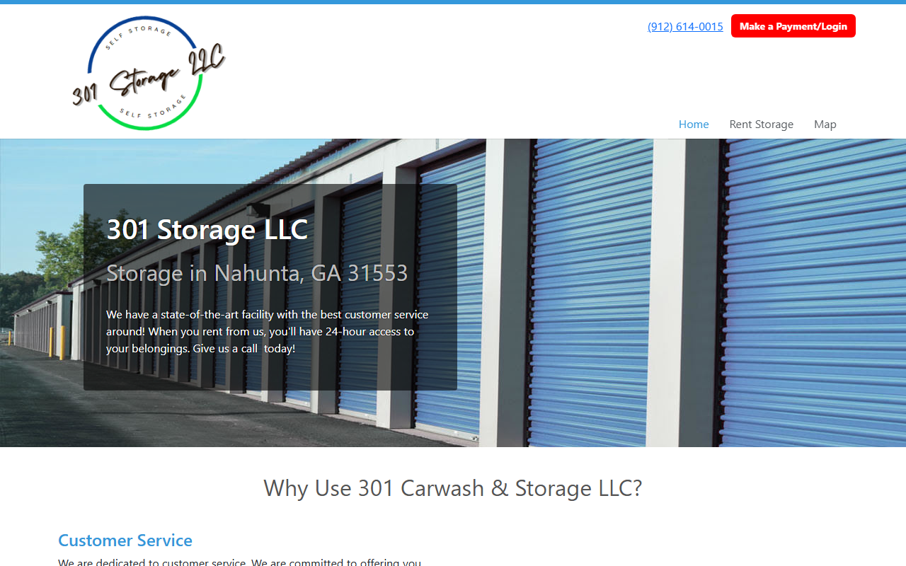 301storage.com screenshot