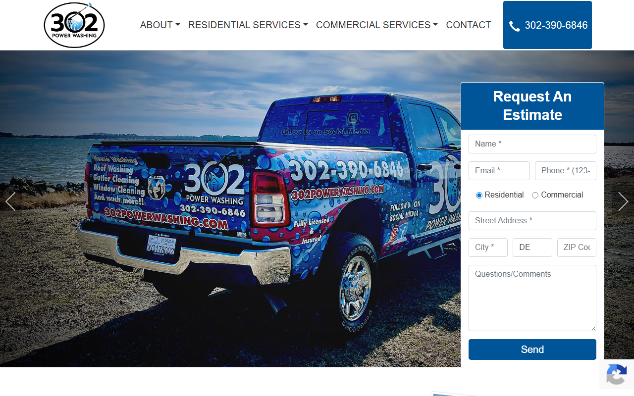 302powerwashing.com screenshot