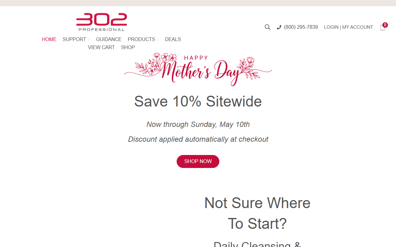 302skincare.com screenshot
