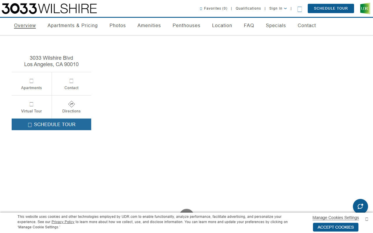 3033wilshireapts.com screenshot