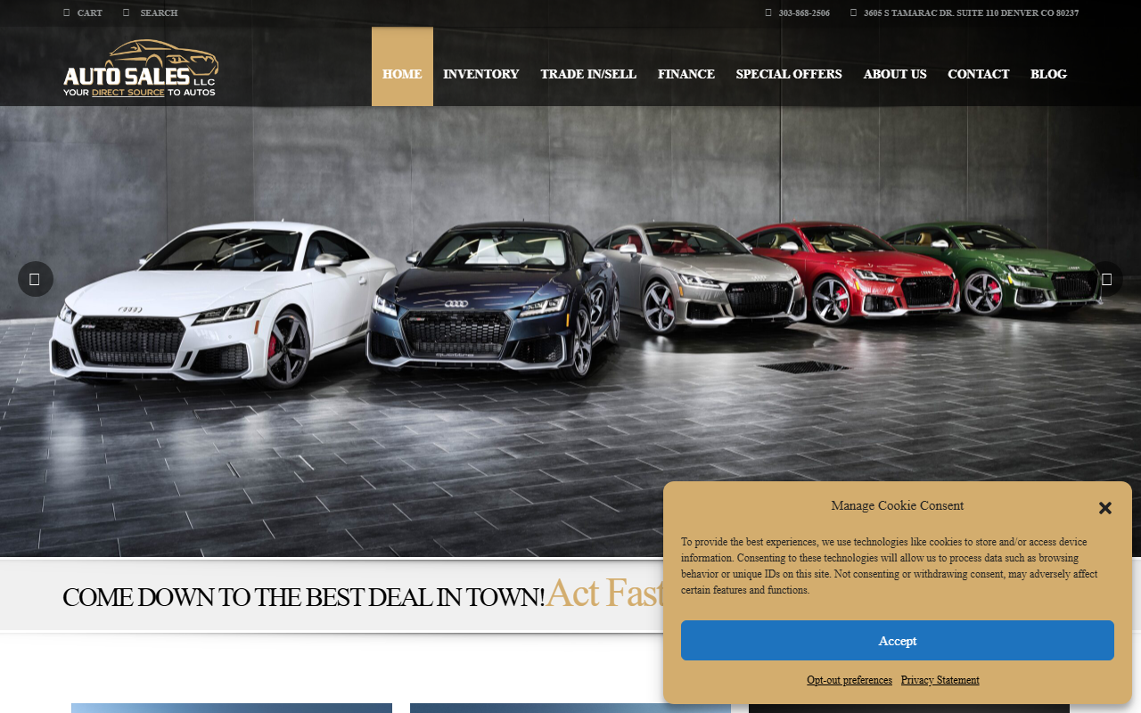 303autosalesllc.com screenshot