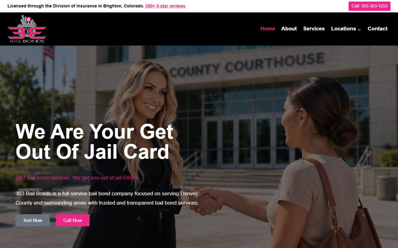 303bailbonds.com screenshot