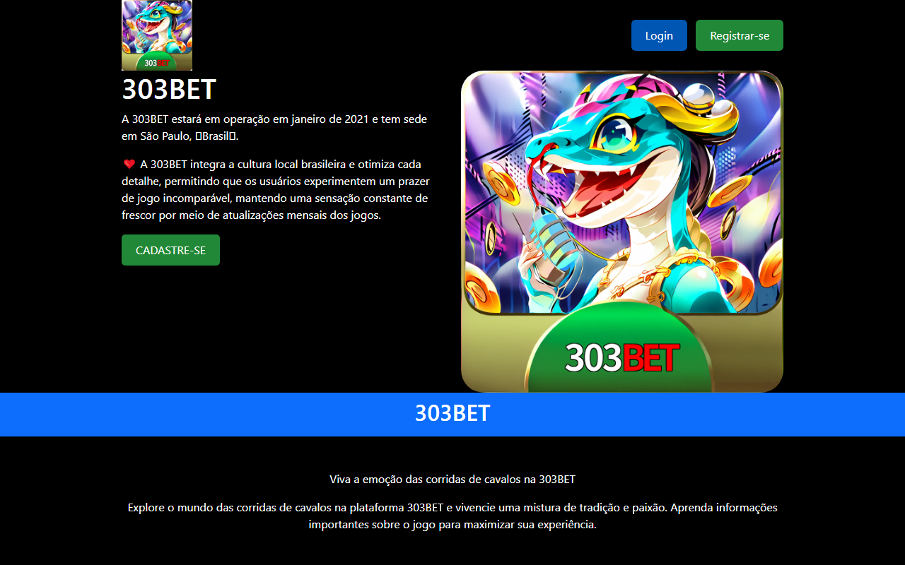 303betbrasil.com screenshot