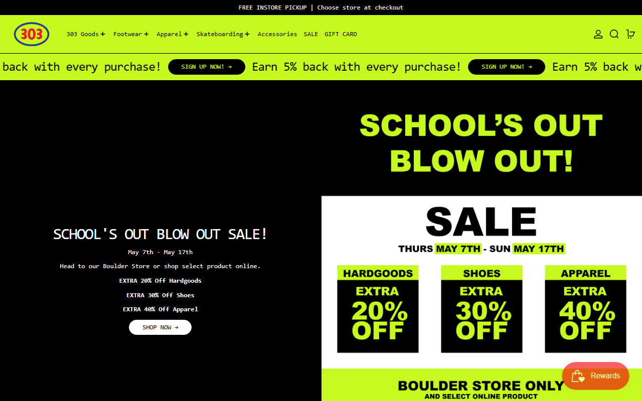 303boardsraffle.com screenshot