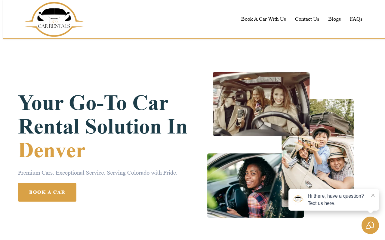 303carrentals.com screenshot