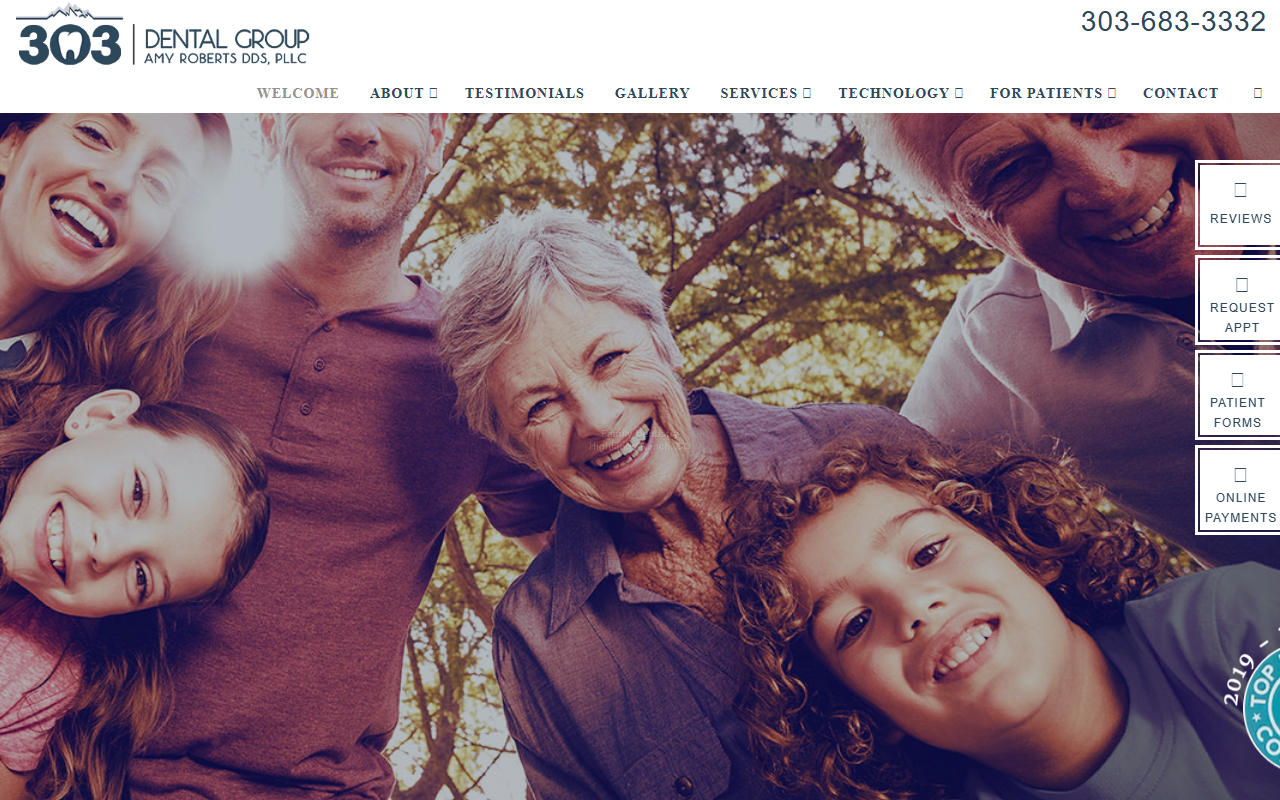 303dentalgroup.com screenshot