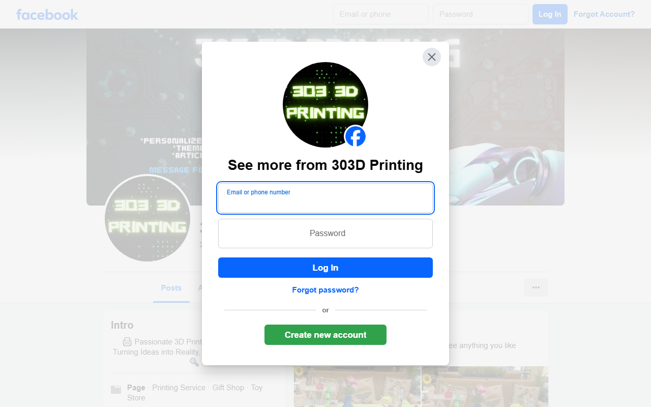 303dprinting.com screenshot