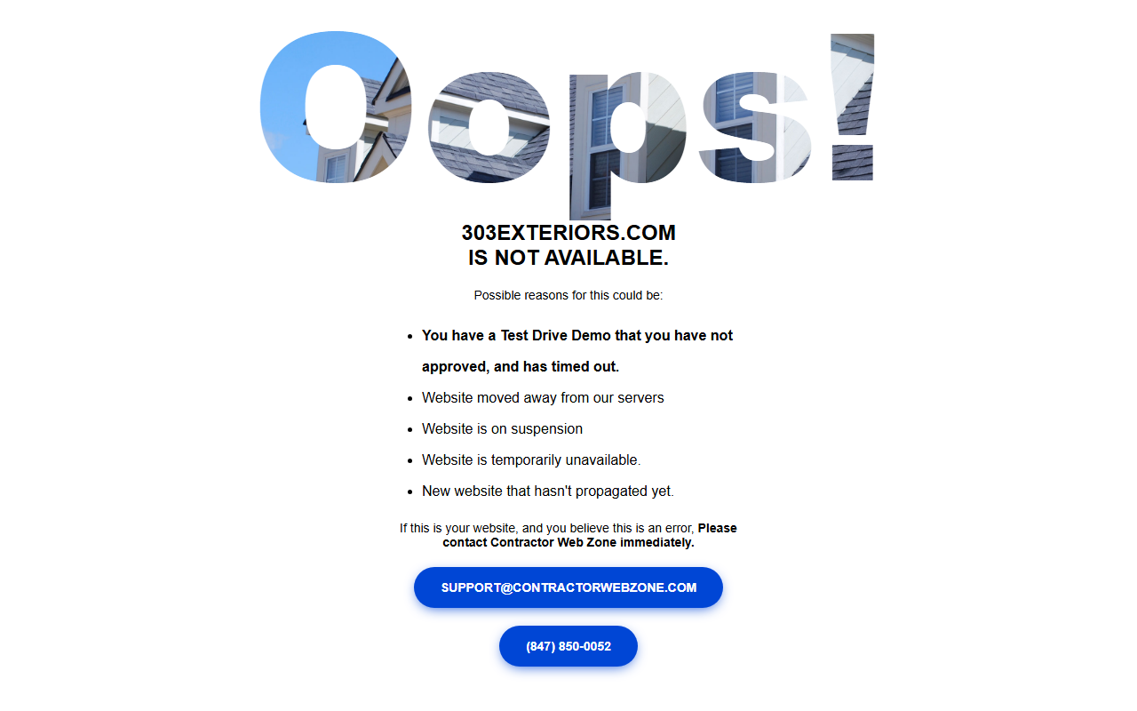 303exteriors.com screenshot