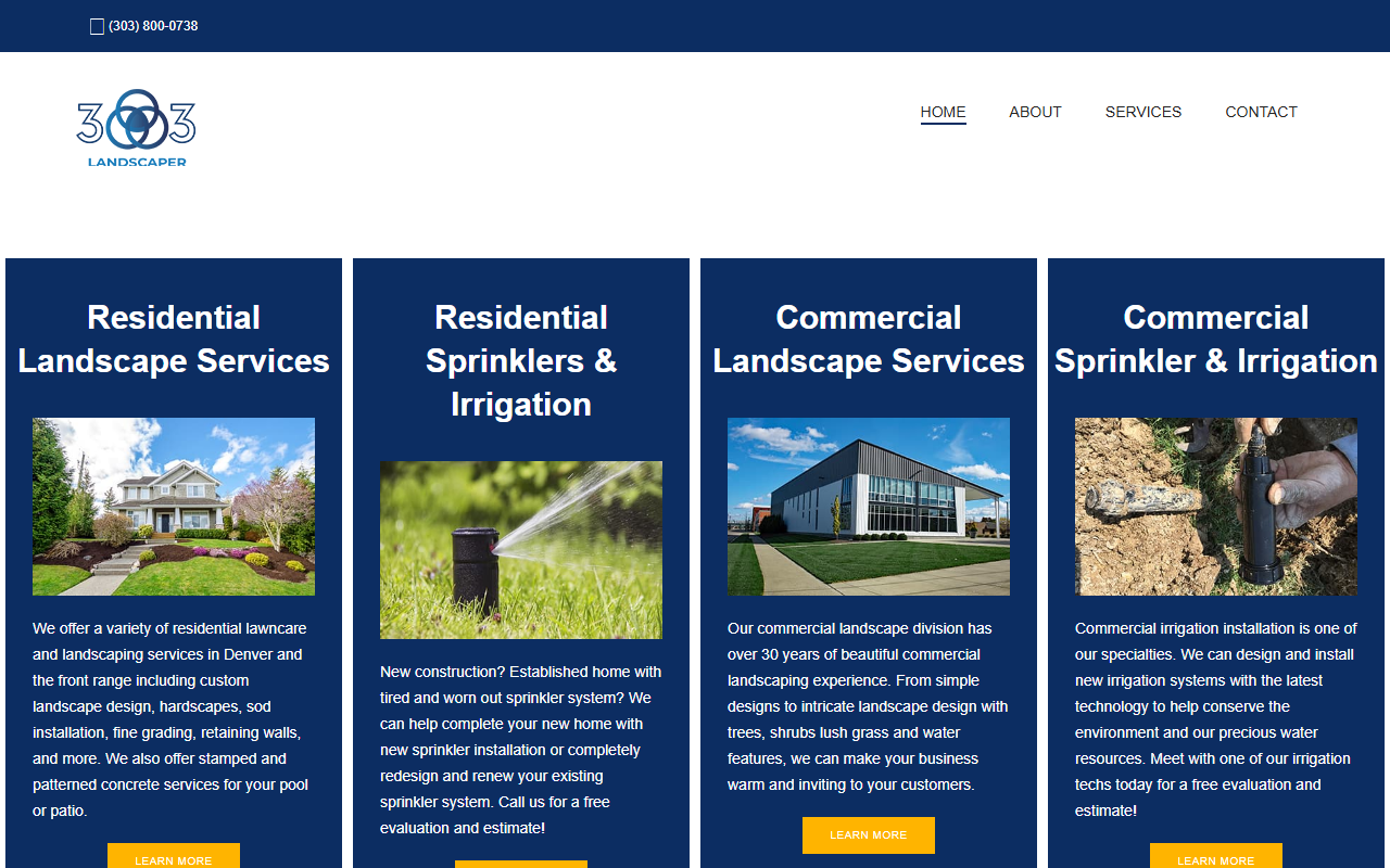 303landscaper.com screenshot
