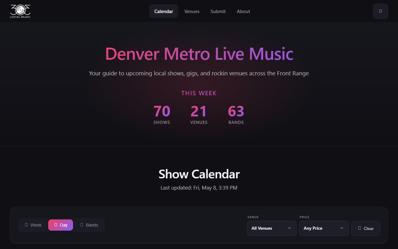 303localmusic.com screenshot