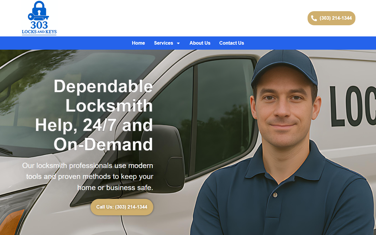 303locksandkeys.com screenshot