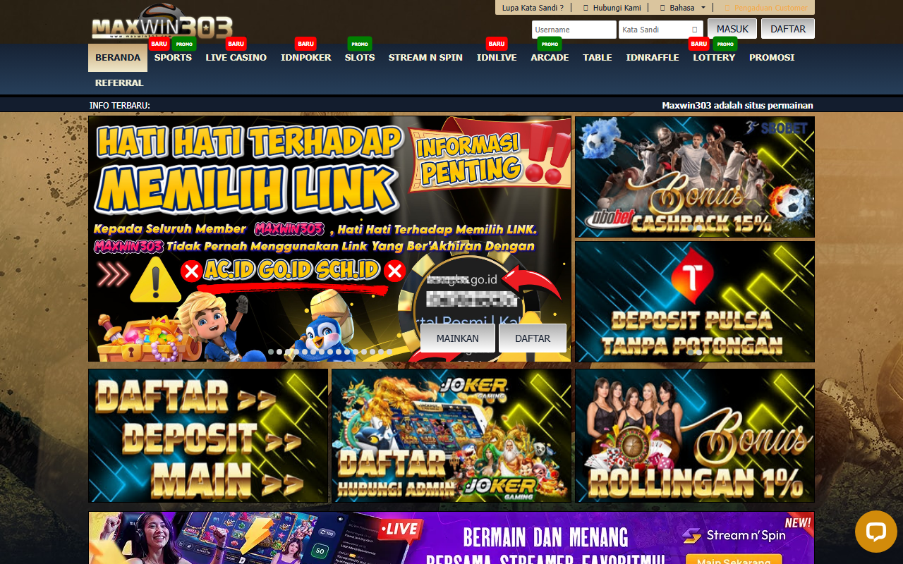 303maxwinhoki.com screenshot