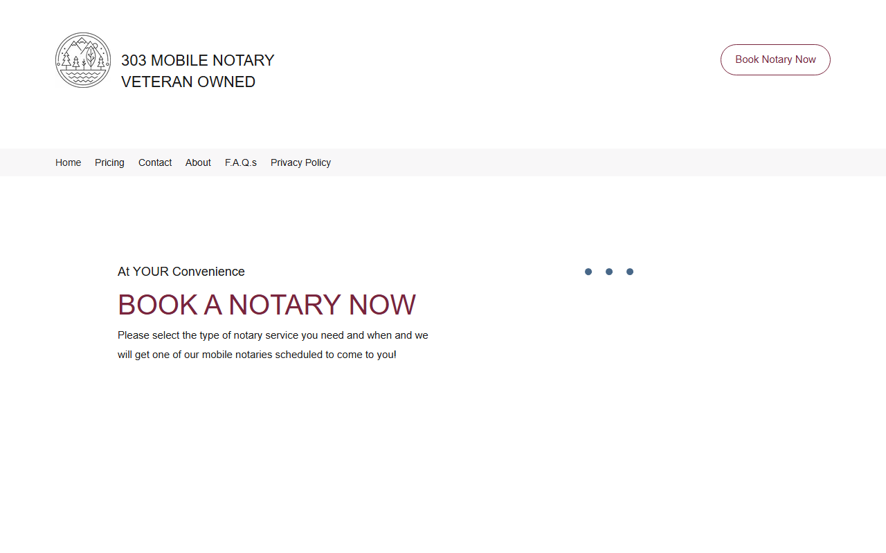 303mobilenotary.com screenshot