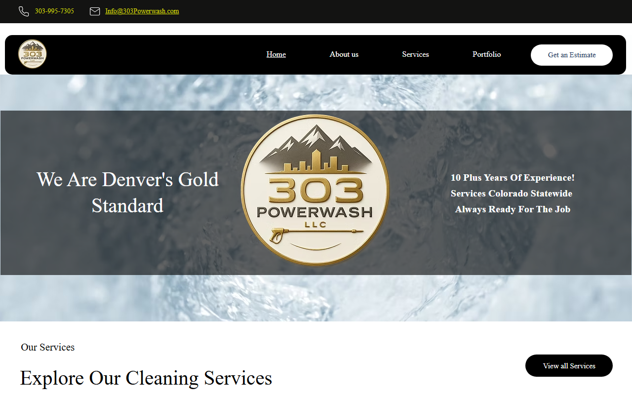 303powerwash.com screenshot
