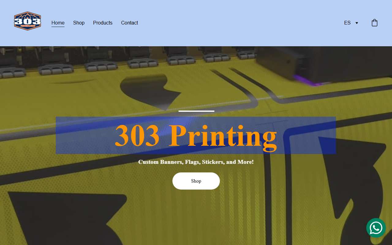 303printingshop.com screenshot