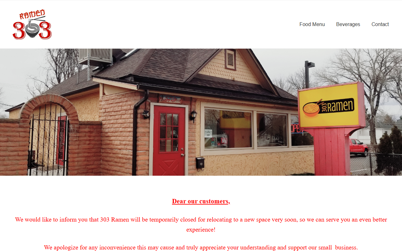 303ramenhouse.com screenshot