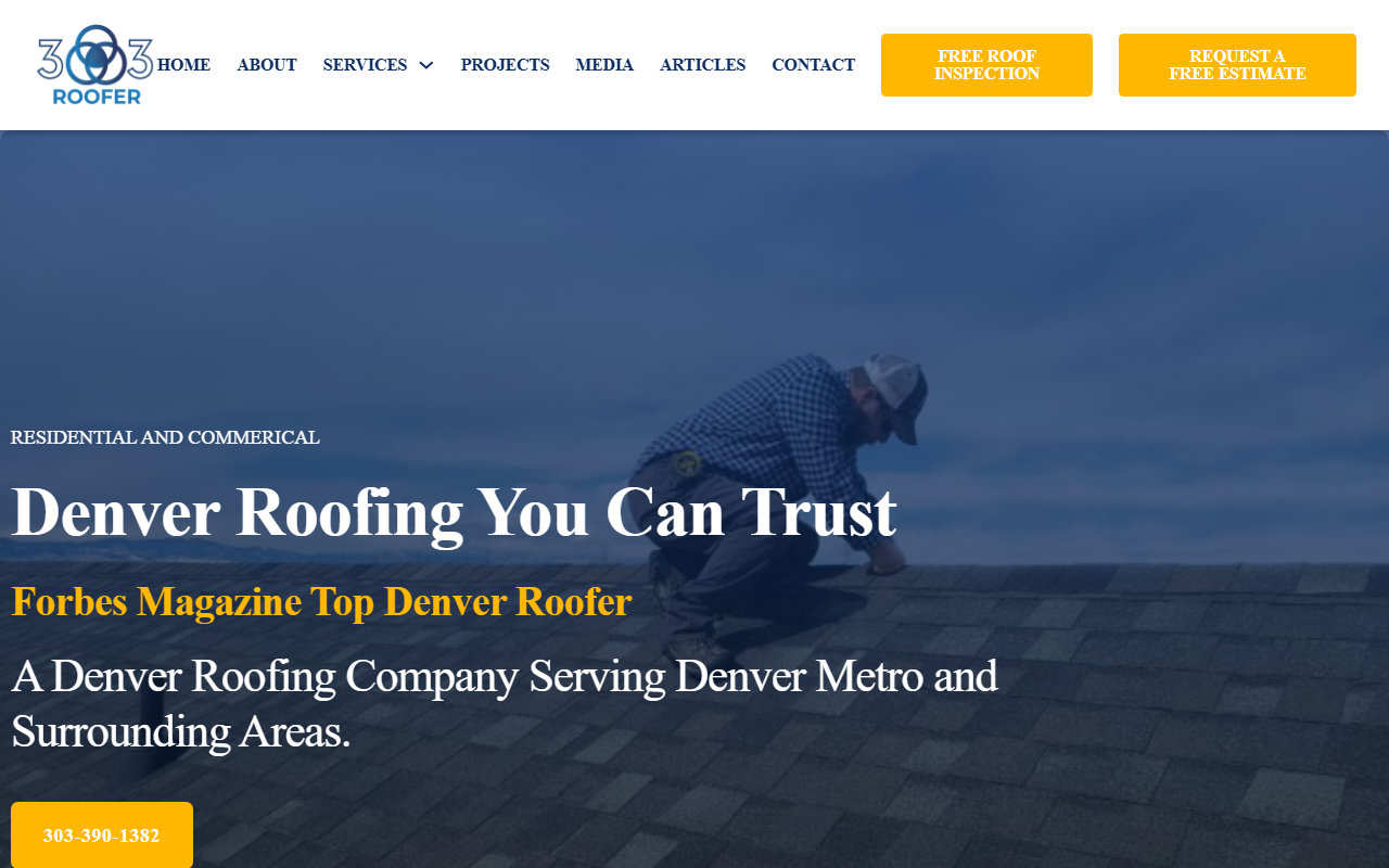 303roofgroup.com screenshot
