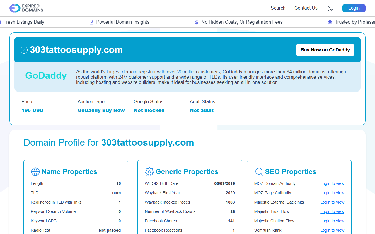 303tattoosupply.com screenshot