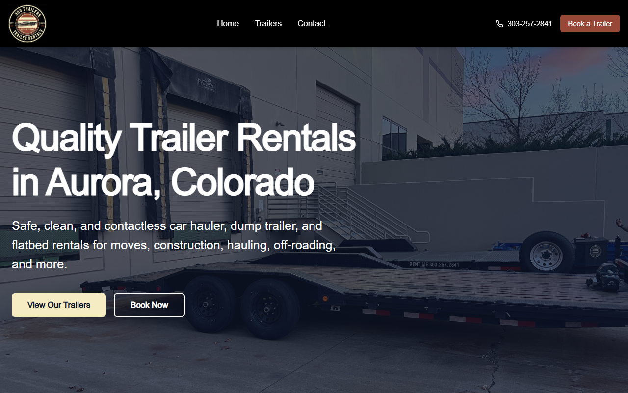 303trailerrental.com screenshot