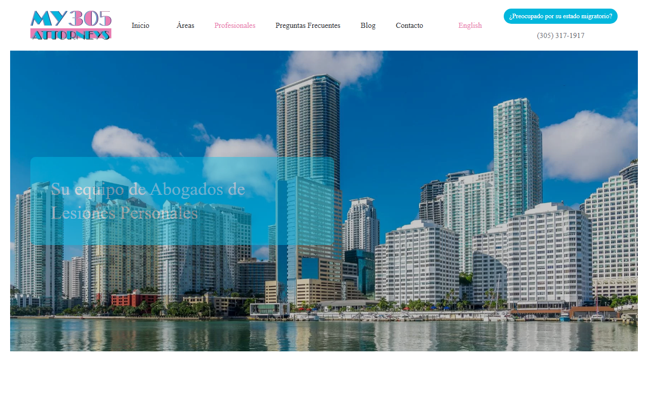 305-abogada.com screenshot
