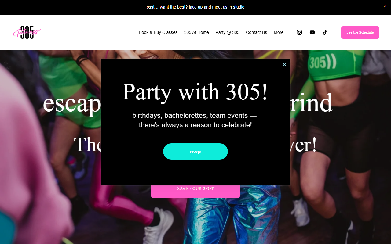305-fitness.com screenshot