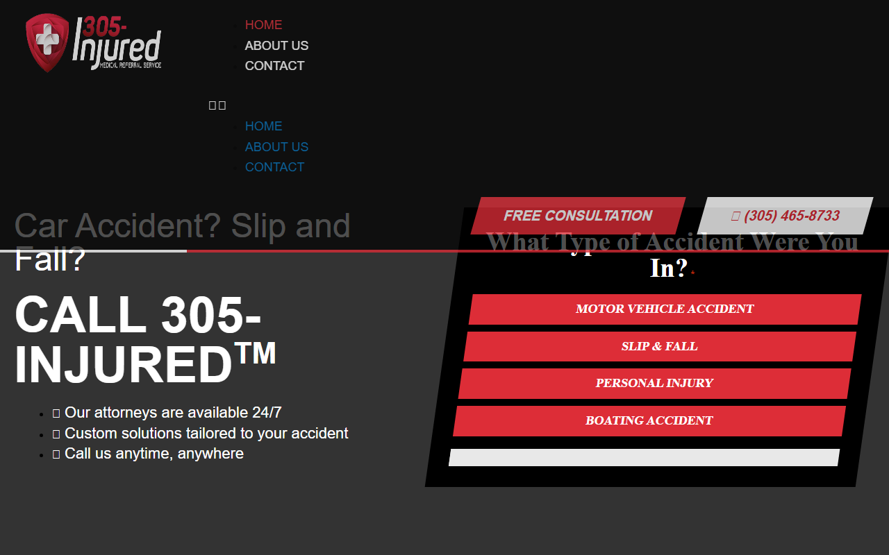 305-injured.com screenshot